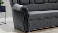 Coltar extensibil dreapta 3 locuri ELTAP, L-087, Lord, 243x180x112 cm, lemn/poliester, gri inchis/negru