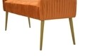 Bancheta, Lady Rust, Mauro Ferretti, 120x45x55 cm, ruginiu/auriu, catifea