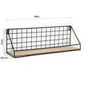 Raft de perete Zamora, Versa, 34 x 10.5 x 14 cm, MDF/metal