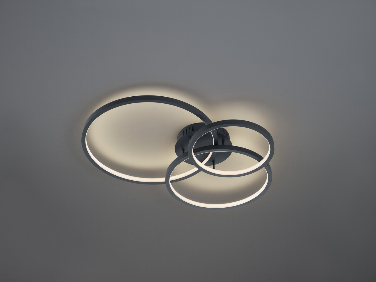 Plafoniera Aaron, TRIO, 79x64x10.5 cm, 36.5W, 1x SMD LED, metal, antracit - 1 | YEO