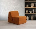 Canapea extensibilă cu 1 loc, Artie, 560ARE4174, Cadru: FĂRĂ CADRU, Portocaliu mat