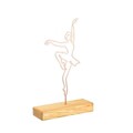 Decoratiune, Ballerina, 20x40x4 cm, Metal, Cupru