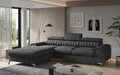 Coltar extensibil stanga 3 locuri ELTAP, LT-06LE, Grayson, 278x205x92 cm, lemn/poliester, gri inchis