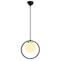 Lustra, Dolunay - 4491, Opviq, 26 x 15 x 126 cm, 1 x E27, 40W, negru/alb
