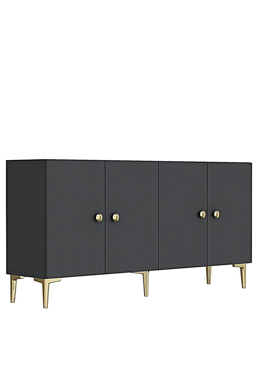 Consola, Hanah Home, Simple 180, 180x75x32 cm, Antracit — imaginea 4