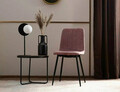 Scaun Alan Brego, Signal, 45x39x91 cm, textil/otel, mov deschis/negru
