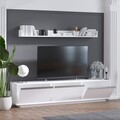 Comoda TV cu raft, Elegance, Prag, pal melaminat, alb