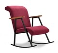 Scaun balansoar Yoka, Futon, 86x60x96 cm, metal, maroon