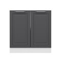 Dulap pentru bucatarie, Hanah Home, Minar, 80x87x58 cm, Alb / Antracit