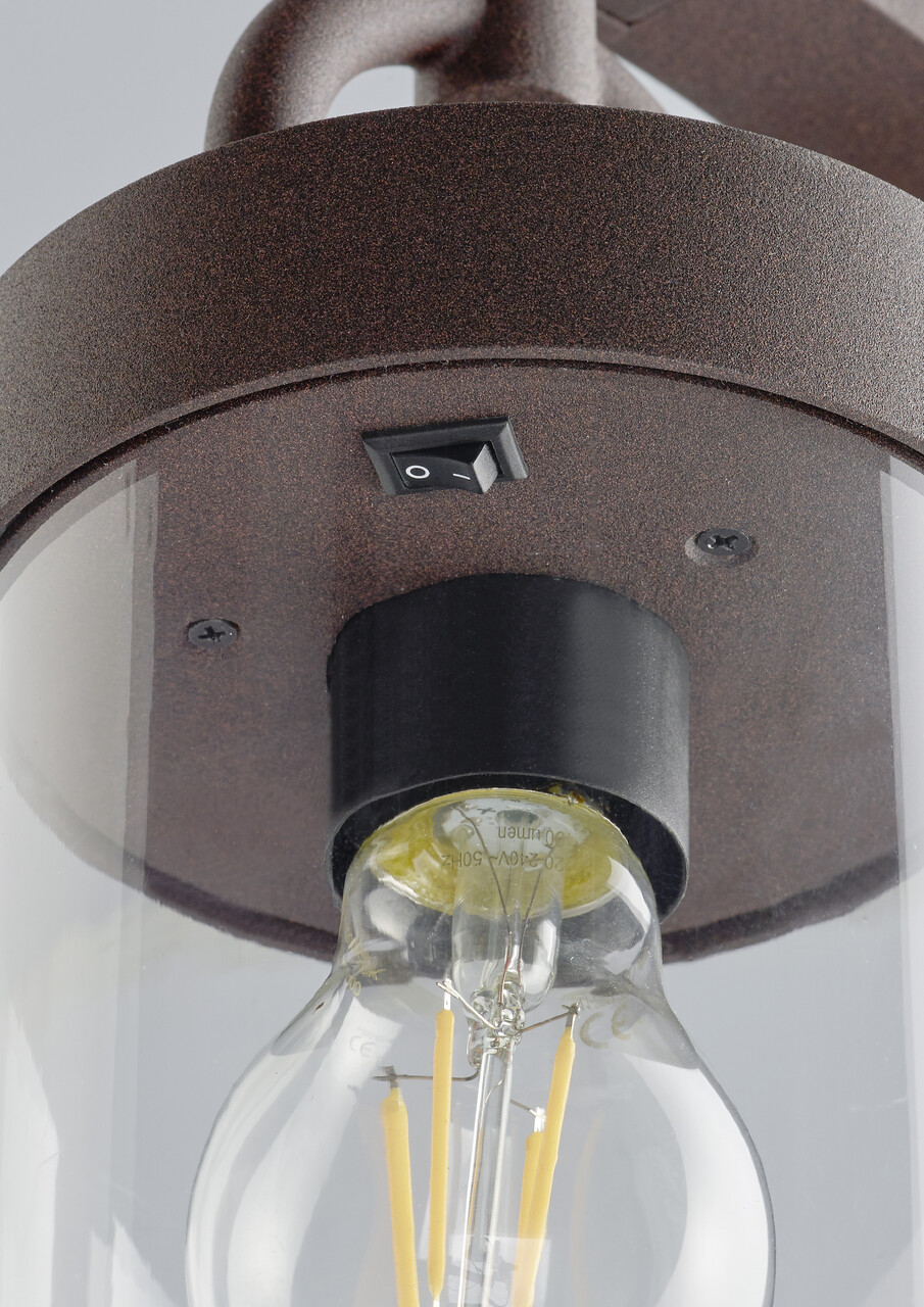 Lampadar de exterior Sambesi, TRIO, 23x21x100 cm, 28W, 1x E27, aluminiu, ruginiu