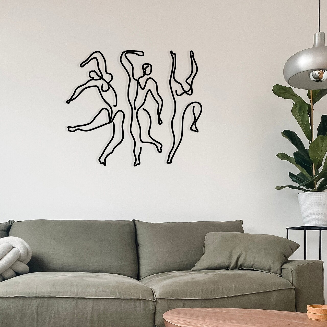 Decoratiune de perete, Famiglia, Dimensiuni: 90 x 54 cm, Negru - view 2