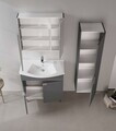 Dulap de baie cu chiuvetă, Hanah Home, Purus 80, Antracit mat
