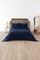 Cuvertura matlasata dubla, Waffle - Navy Blue, DC Home, 70% bumbac/30% poliester