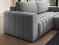 Coltar extensibil dreapta 4 locuri ELTAP, Bon-41, Bonett, 250x175x92 cm, lemn/poliester, gri deschis