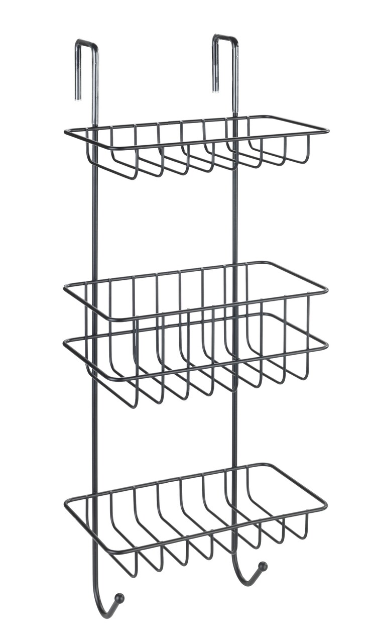 Etajera suspendabila pentru dus, Wenko, Revigo, 22.5 x 57 x 18.5 cm, inox, negru - 1 | YEO