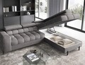 Coltar extensibil dreapta 5 locuri ELTAP, RT-04AU, Ferucce, 276x200x93 cm, lemn/poliester, gri
