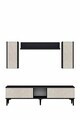 Comoda TV, Hanah Home, Didema 150, 150x40.5x30 cm, Antracit / Travertin