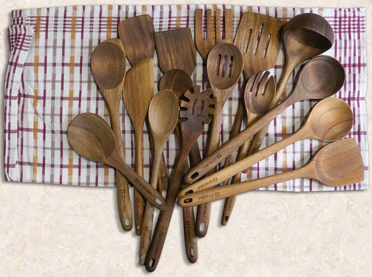 Spatula, lemn de acacia, 35 cm - Zokura - imagine 5