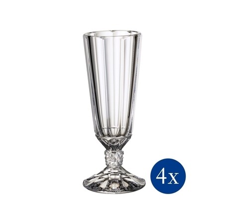 Set 4 pahare de sampanie, Villeroy & Boch, Opera, 145 ml, sticla cristal 145