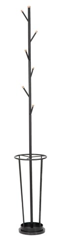Cuier cu suport umbrele Glam, Mauro Ferretti, Ø 26×176 cm, fier, negru/auriu