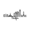 Decoratiune de perete, Philadelphia, Metal, Grosime: 2 mm, Negru