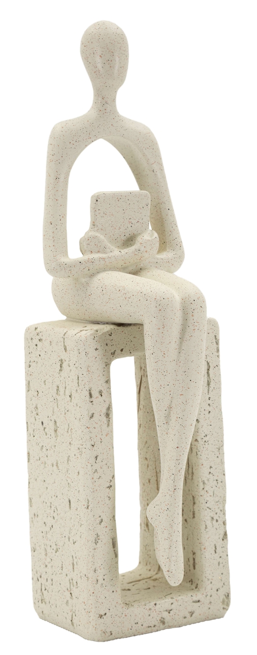 Figurina /sculptura decorativa Stons Single, Mauro Ferretti, 8.5x6.5x24 cm, polirasina, crem