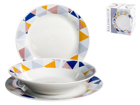 Serviciu de masa 18 piese Kaleido, Pengo, portelan, multicolor