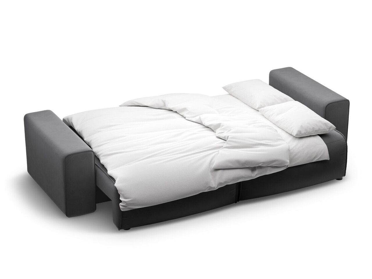 Canapea extensibila 3 locuri, Victor, Micadoni Home, 246x100x83 cm, catifea, gri — imaginea 6
