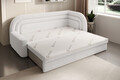Canapea extensibila brat dreapta 3 locuri, ELTAP, Fabillo, 223x86x80 cm, lemn/poliester, alb