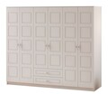 Dulap pentru haine, Rabi, Rb-003, 210x180x52 cm, Alb mat