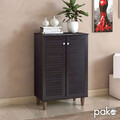 Pantofar cu 2 usi Santi, Pakoworld, 10 perechi pantofi, 60x34.5x91.5 cm, PAL melaminat, wenge