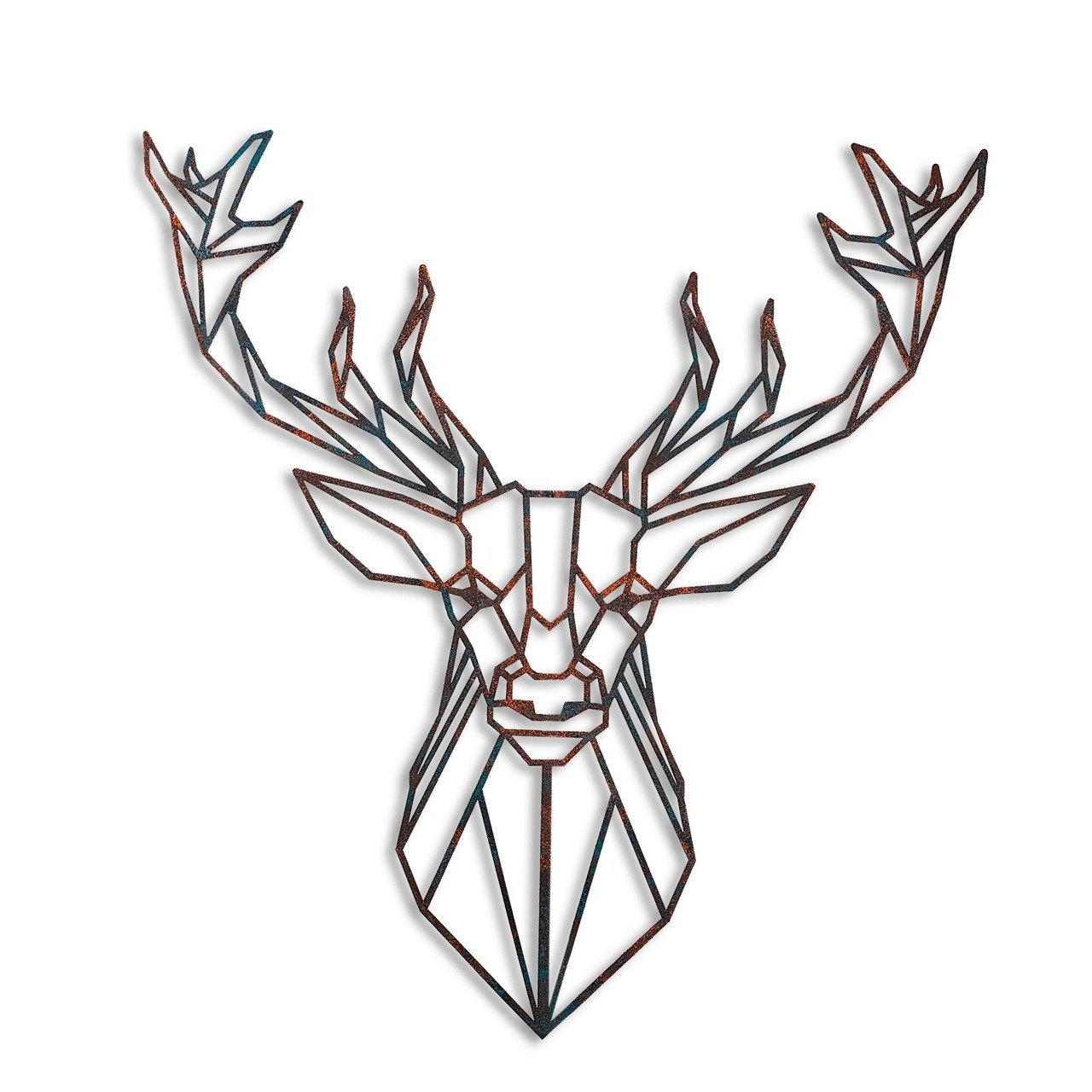 Poze Decoratiune de perete, Deer, Metal, Latime: 60 cm / Inaltime: 65 cm, Multicolor mezoni.ro 
