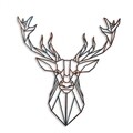 Decoratiune de perete, Deer, Metal, Latime: 60 cm / Inaltime: 65 cm, Multicolor