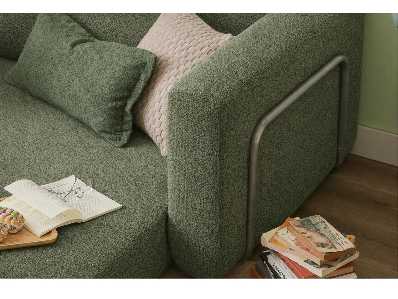 Fotoliu extensibil, Atelier del Sofa, 118FVL1105, Tesatura Boucle, Verde - view 5
