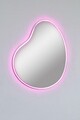 Oglinda cu Iluminare Led, Mirrorland, Glenia, Oglindă indestructibilă cu obturator, Roz