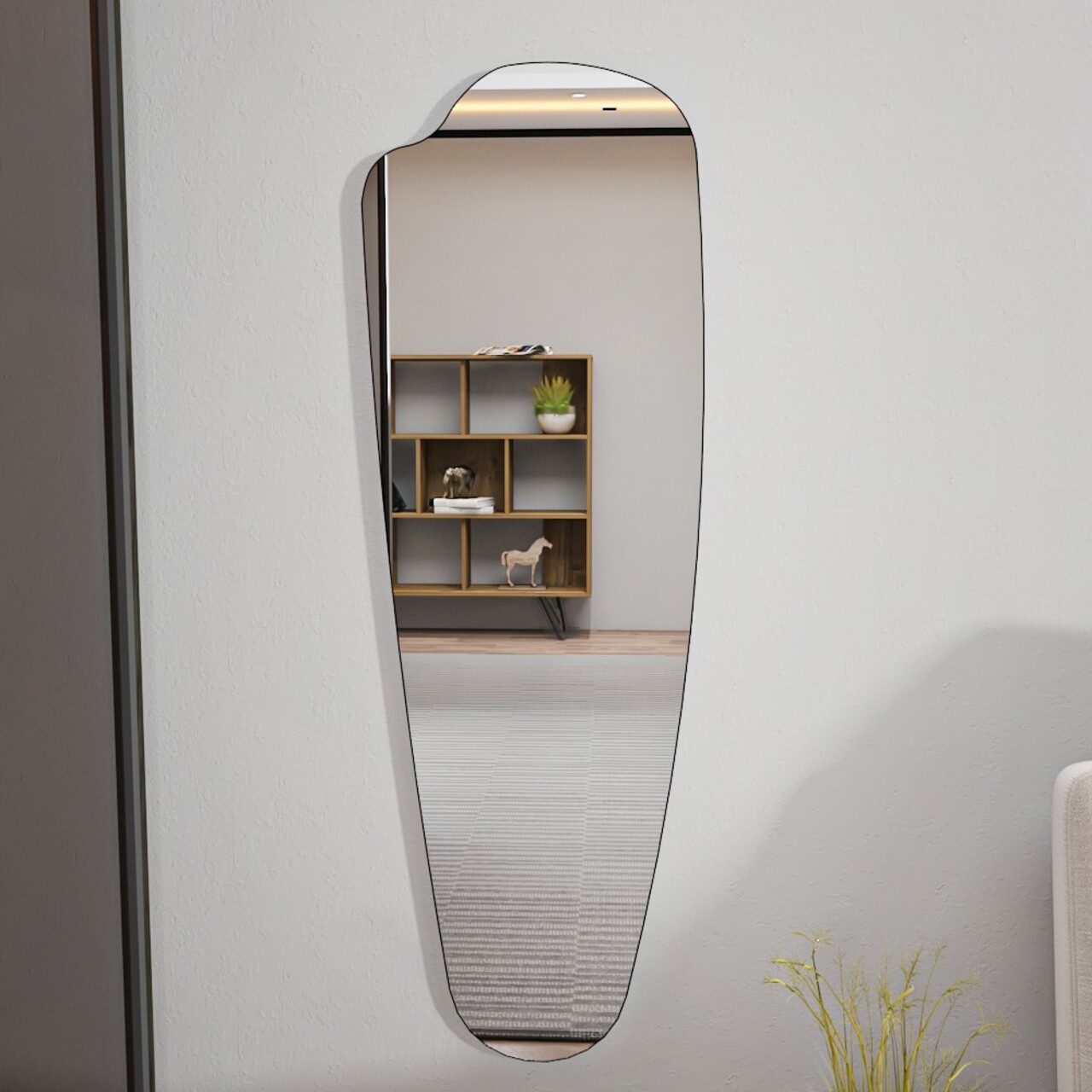 Oglinda Cheval, Siam, Reos, 40x120x2.2 cm, MDF , Transparent - 2 | YEO