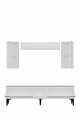 Comoda TV, Hanah Home, Didema 150, 150x40.5x30 cm, Alb