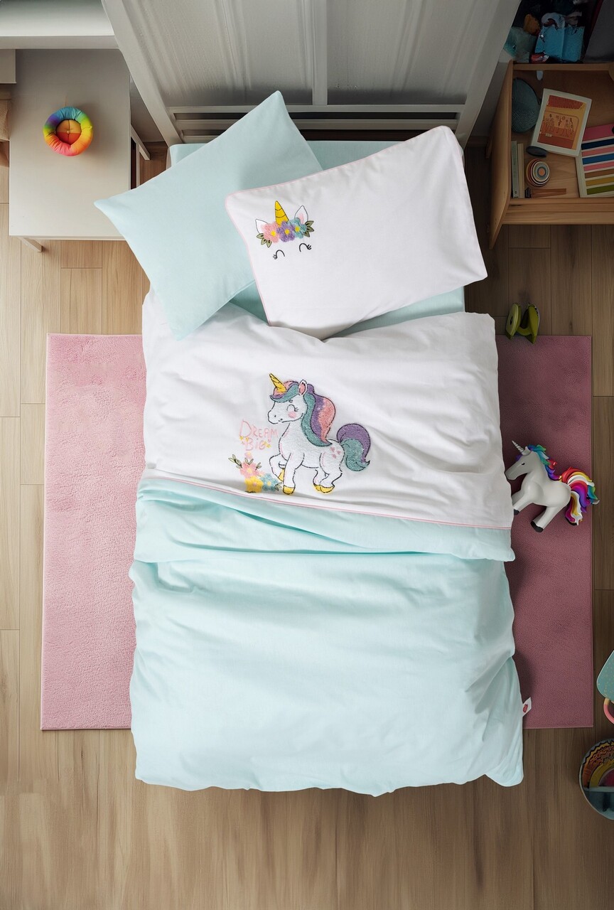 Lenjerie de pat pentru copii, Dolly - Mint, Cotton Box, Bumbac