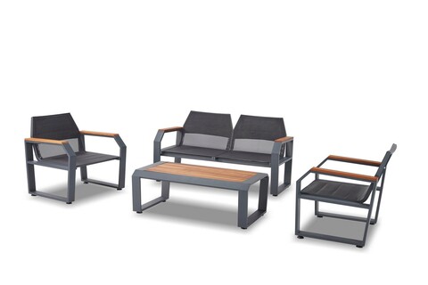 Set mobilier de gradina, clara, truva , antracit / negru