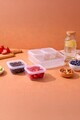 Set recipiente depozitare, Hermia, 430KSV1640, PLASTIC, Dimensiune: 19,5 x 6 cm / 1,6 kg (2 bucăți), Transparent