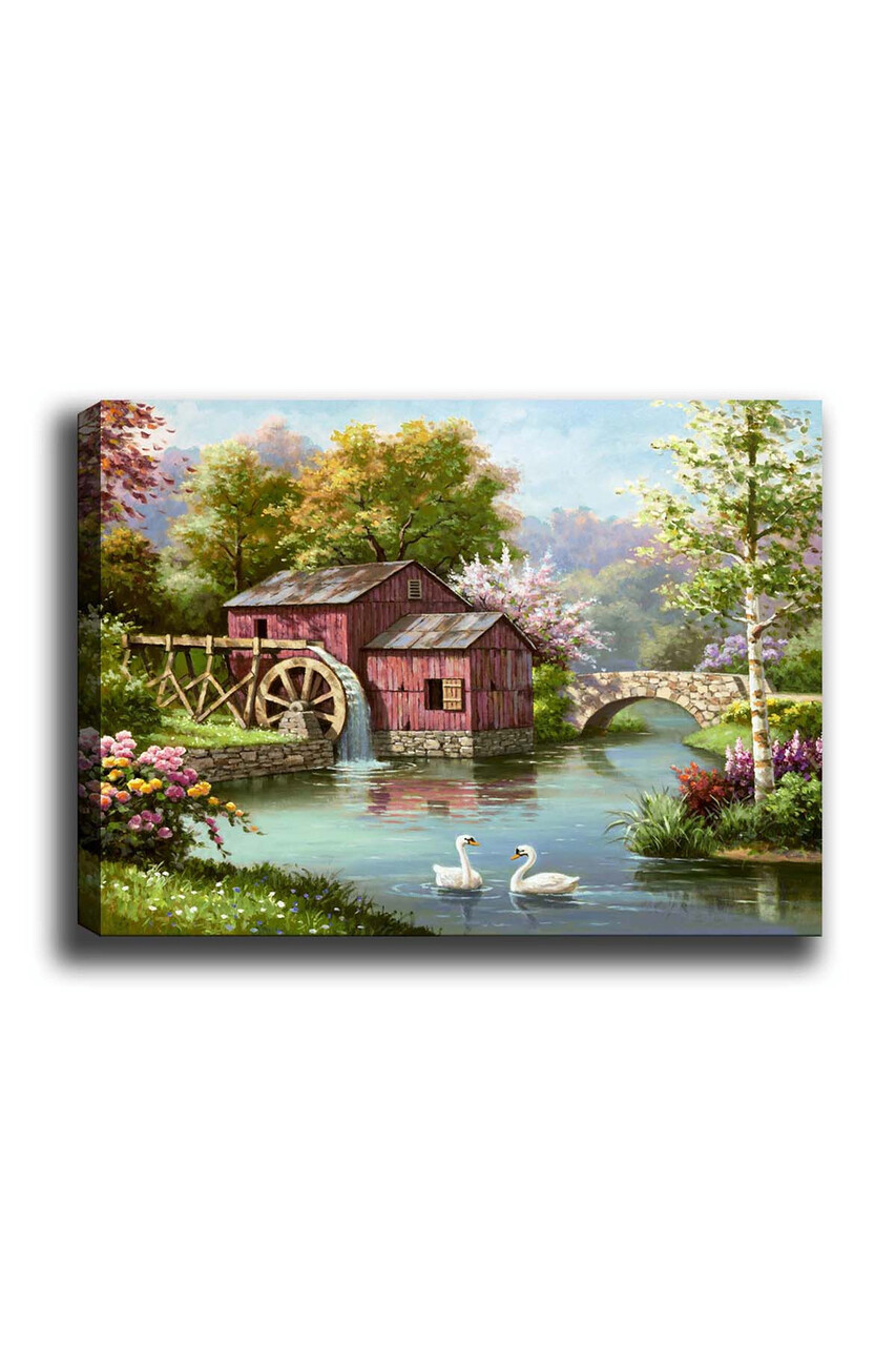 Tablou decorativ, Kanvas Tablo (50 x 70), Cadru: 100% LEMN (grosime: 3 cm), Multicolor - view 2