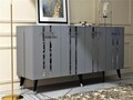 Consola, Olivia, Asel, 150x80x40 cm, PAL , Antracit / Argintiu