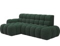 Coltar extensibil dreapta 3 locuri ELTAP, Ceedro, 283x165x98 cm, lemn/poliester, verde inchis