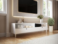 Comoda TV ELTAP, Dullum, 200x40x58 cm, PAL/PVC, alb