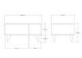 Masuta de cafea, Asse Home, Clara, 80x40x50 cm, Antracit