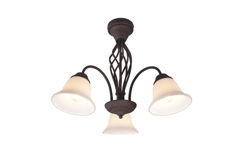 Plafoniera Rustica, TRIO, 55x42.5 cm, 40W, 3x E14, metal, maro