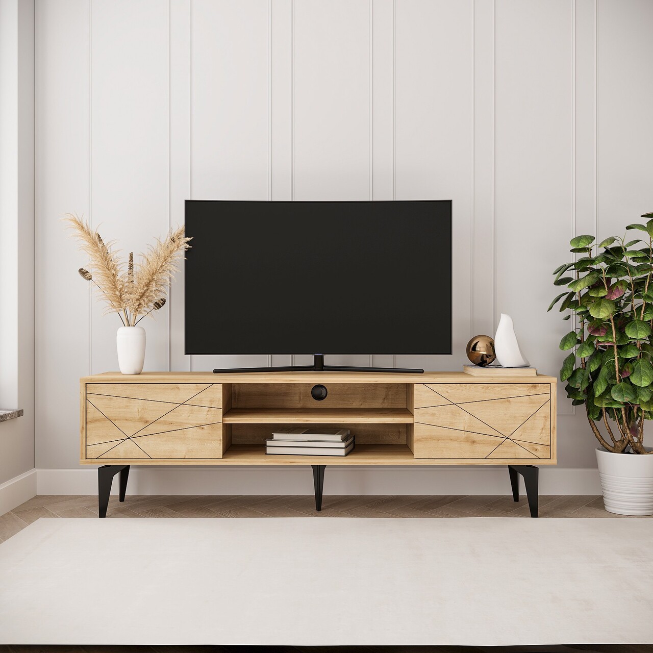 Comoda TV, Odessa, Brendon, 160x48.2x29.6 cm, Maro