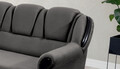 Coltar extensibil stanga 3 locuri ELTAP, L-084, Lord, 243x180x112 cm, lemn/poliester, gri/negru