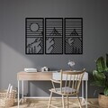 Decoratiune de perete, Scenic Trio B, Grosime: 1,5 mm, Negru