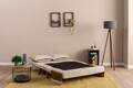 Canapea extensibilă cu 2 locuri, Futon, 859FTN2722, Metal , Crem